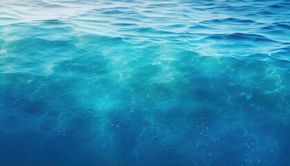 Obraz premium Ocean water texture, sunlight reflecting, underwater view, summer background