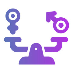 gender equality Gradient icon