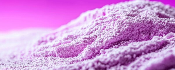 Obraz premium Lavender Powder Pile on a Pink Surface Background Texture Close Up View with Soft Lighting Details