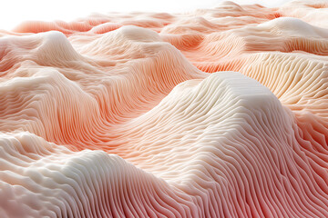 Sculpting flowing terrain patterns digital art studio 3d rendering abstract environment close-up...