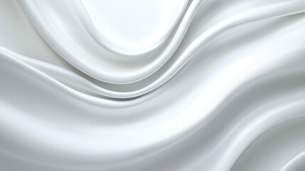 Elegant Flowing White Fabric Draping Gracefully for Fashion Design and Artistic Presentation Backdrop