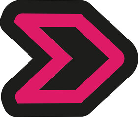 pink arrow,pink direction