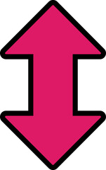 pink arrow,pink direction