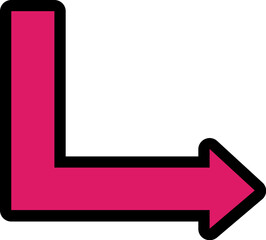 pink arrow,pink direction