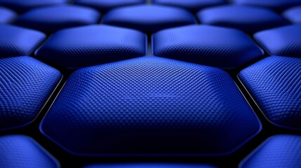 Tiled Hexagon Pattern in Deep Blue with Textured Surface Creates a Futuristic and Geometric Look