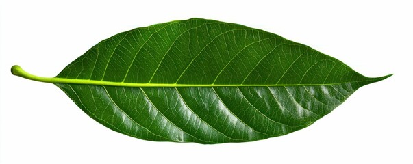 Obraz premium Green Leaf Veins and Textures Botanical Detail Isolated Natural Foliage Simplicity Macro Still Life