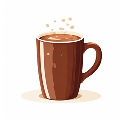 Obraz premium an AI Image Generator, Illustrated Cup of Warm Beverage with a Cozy Aesthetic