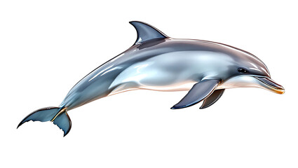 Fototapeta premium Dolphin side view isolated background generative ai shot , 6778