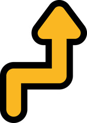 vector illustration of a yellow arrow