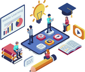 Isometric Mobile Learning with Students using Educational Apps
