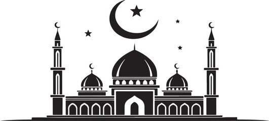 Isolated black ramadan prayer icon Vector, black ramadan prayer Silhouette,black ramadan prayer icon set, black ramadan prayer for logo,color black ramadan prayer Vector illustration, Vector Graphic