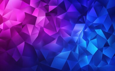 Fototapeta premium Vibrant Geometric Abstract Background with Colorful Triangles in Shades of Pink and Blue for Creative and Modern Design Applications