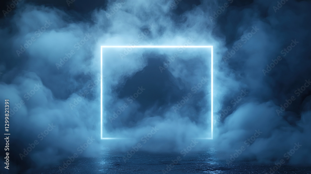 Poster misty gradient glowing frame with soft smoke and fog effect creating a dreamy background