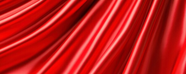 Fototapeta premium Elegant Red Fabric Swirls Backdrop Depicting Richness and Luxury with Flowing Abstract Texture