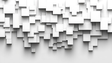Obraz premium Abstract Pixelated Mosaic Square Design in White Tones Background for Wallpaper Texture Art