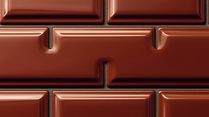 Obraz premium Chocolate Bar Texture, Abstract Brown Blocks Design