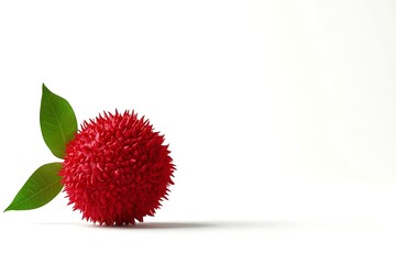 Red spiky fruit, studio, isolated, elegant background