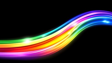 Fototapeta premium Dynamic Light Spectrum Wave on Dark Background for Modern Design and Creative Visual Effects
