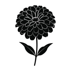 A flower silhouette, vector illustration of a flower