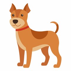 vector dog and illustration on white background
