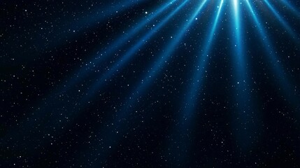 Obraz premium Celestial Light Rays Through Starry Night Sky