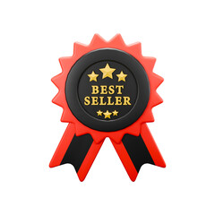 3D icon render best seller badge 