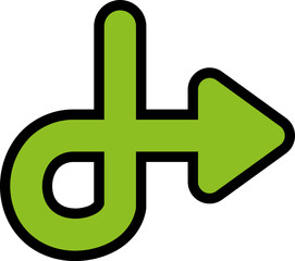 Obraz premium grüner Pfeil Icon