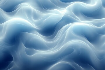 Obraz premium Swirling waves with misty blue background