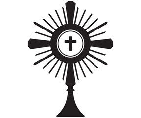 Monstrance silhouette sacrament of the eucharist