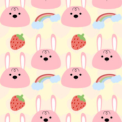 seamless pattern with rabbits