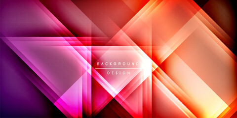 Fototapeta premium Expressive poster with shadow lines. Features technology, minimalist, and business themes, bright vibrant color schemes