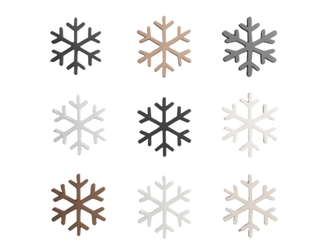 Embracing Simplicity: The Creative Beauty of Monochrome Snowflakes and Their Unique Patterns in Nature's Artistry - Powered by Adobe