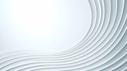 Obraz premium Abstract White Wavy Design With Shadow Effect Creating Depth and Visual Interest