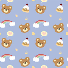 seamless pattern with teddy bears