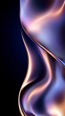 Obraz premium Ethereal Iridescent Form Abstract Gentle Curves and Light Play Modern Aesthetic Artistic Visualization