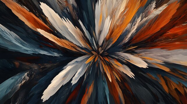 Abstract Burst of Color, AI Generated Art