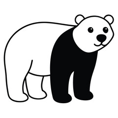 "A Peaceful Panda: Black and White Minimalism"
