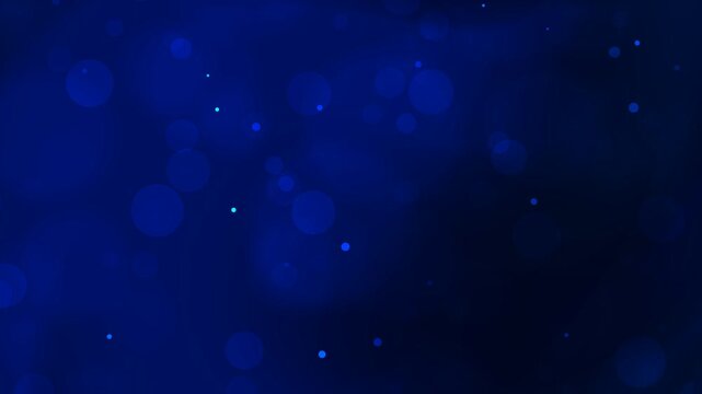 Bokeh blue background animation with a sparkling effect