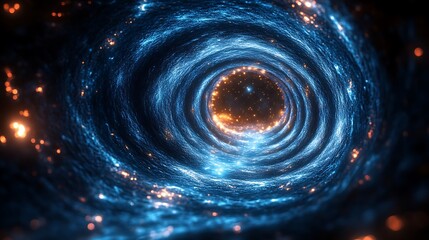 Galaxy Portal Swirling Cosmic Center
