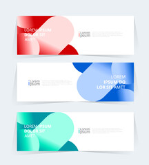 Geometric banner design with Vector presentation template.