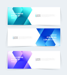Geometric banner design with Vector presentation template.