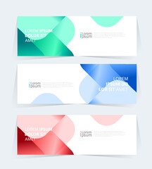 Naklejka premium Geometric banner design with Vector presentation template.