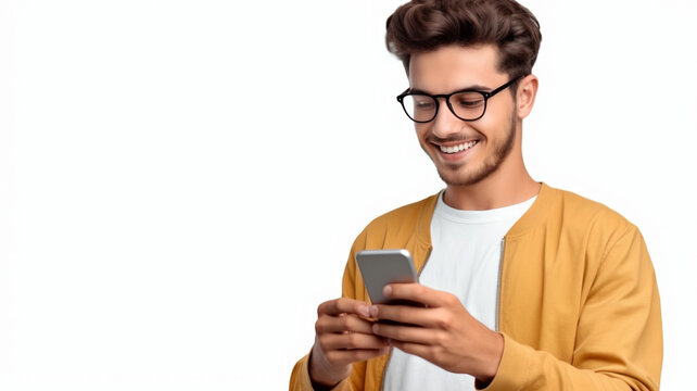 young man holding a mobile phone