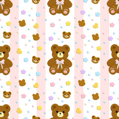 seamless background with teddy bears