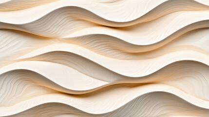 Obraz premium A textured surface features elegant wavy patterns in soft hues, creating a sense of depth and movement.