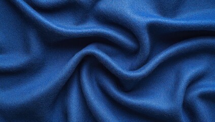 Draped royal blue fabric texture background.