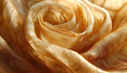 Rose fabric close-up golden hue texture