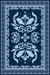 Decorative frame with floral ornament. Vector Illustration digital file download for print, printable, decoration, rug, textile and many projects.