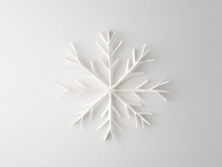 Elegant White Snowflake Decoration: Nature-Inspired Design Showcasing Intricate Details to Enhance Winter Charm and Seasonal Beauty in Any Space.