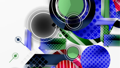 Abstract design with layered geometric shapes